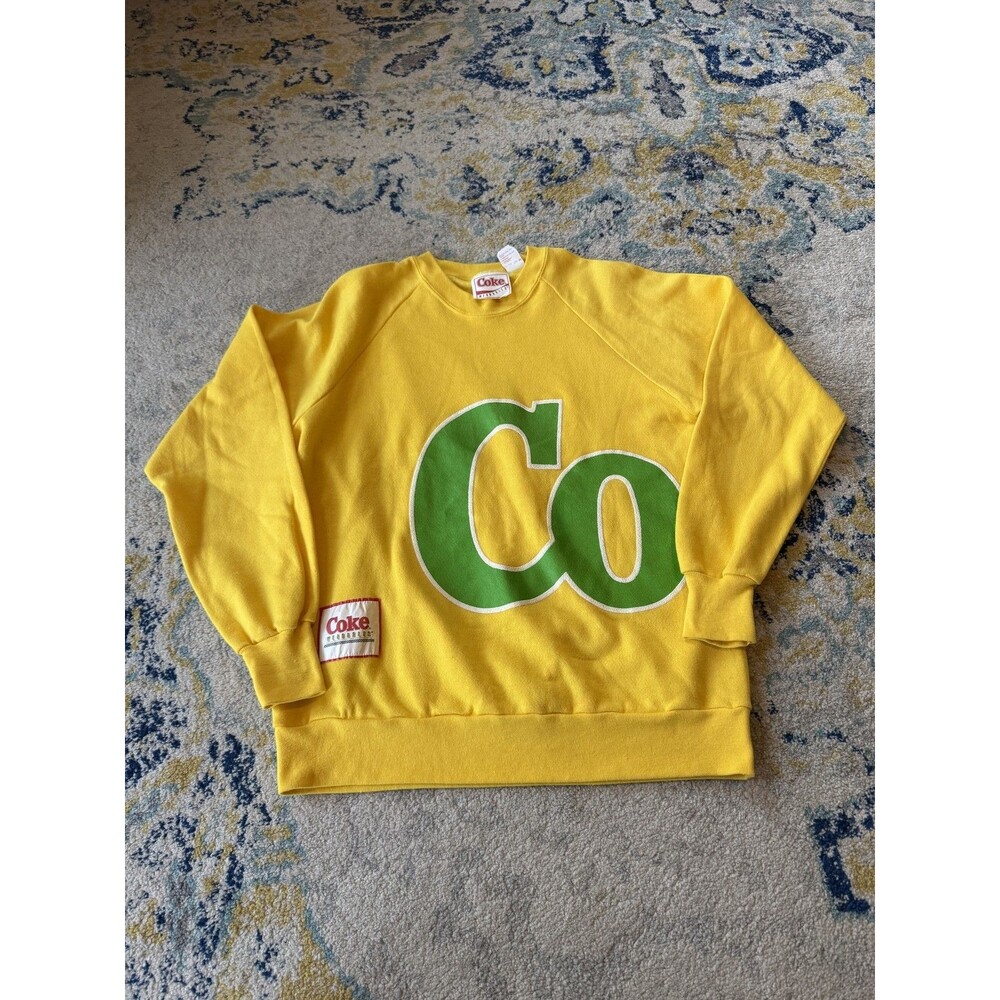 Vintage Coke Yellow Crewneck 1987